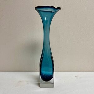 Vintage Jack in The Pulpit Vase Azure Blue Sweden 13”H